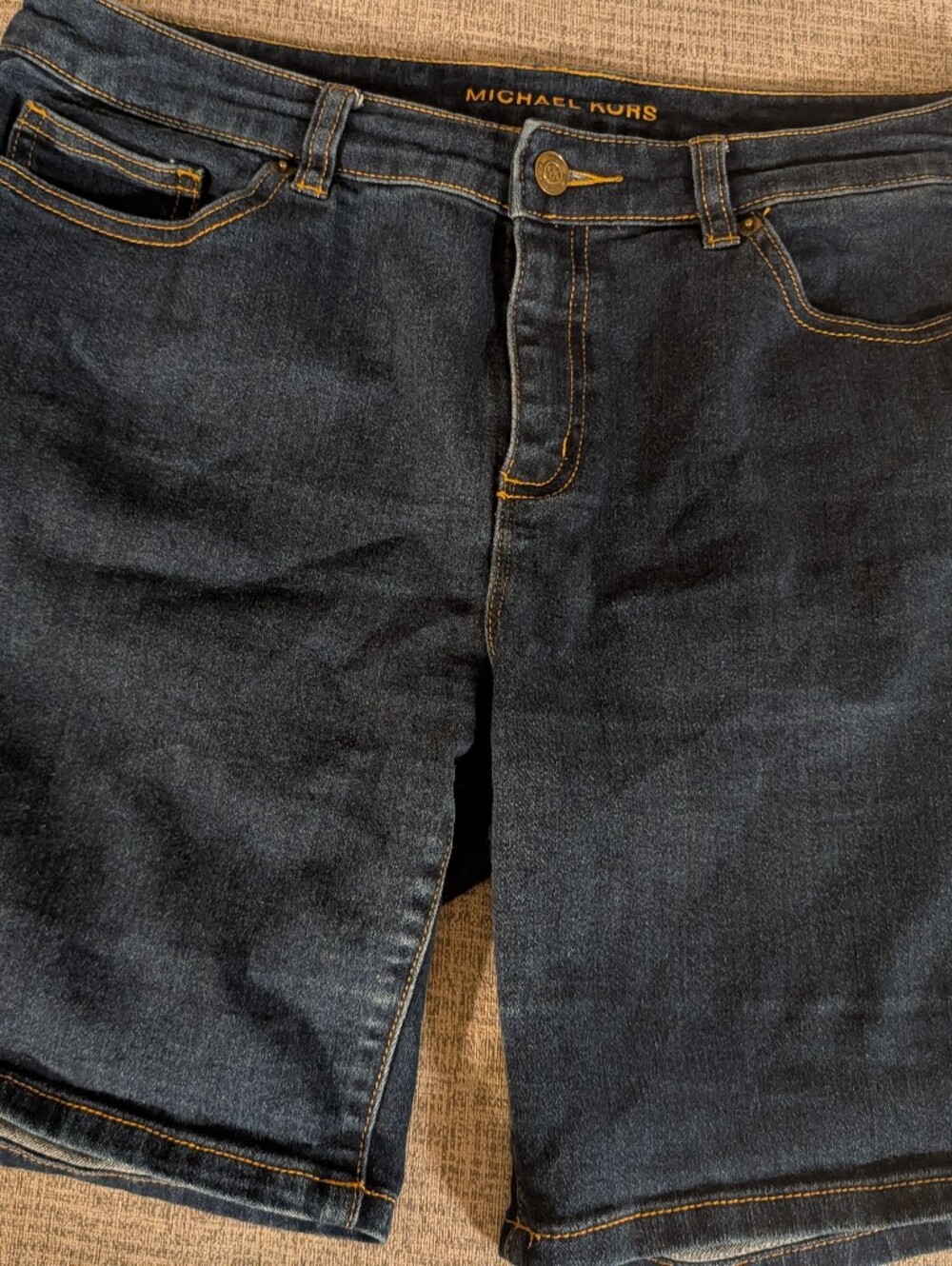 Michael Kors Dark Indigo Relaxed Fit Women's 8 Denim Shorts